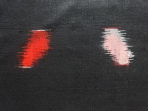 アンティーク　抽象模様織出し銘仙着物